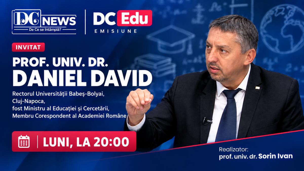 PISA 2025, reforma educației și inteligența artificială. Daniel David, luni, la DC Edu