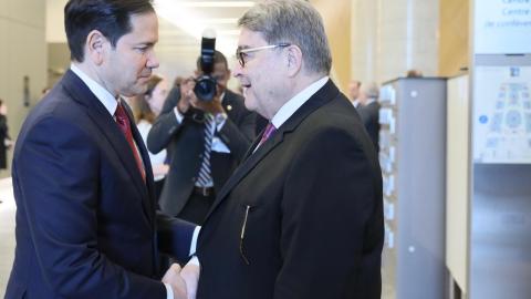 Emil Hurezeanu şi Marco Rubio la Haga. Ce s-a discutat şi de ce s-au întâlnit pe hol