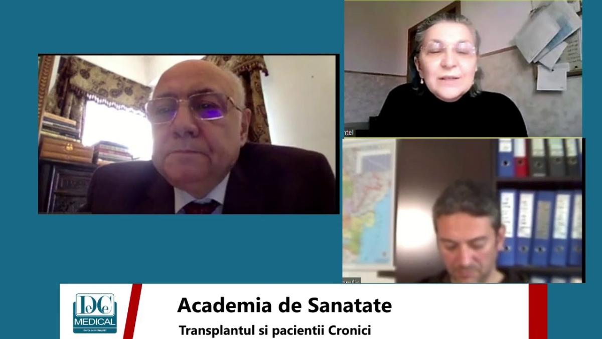Transplantul si pacientii cronici, in pandemia de coronavirus la Academia de Sanatate