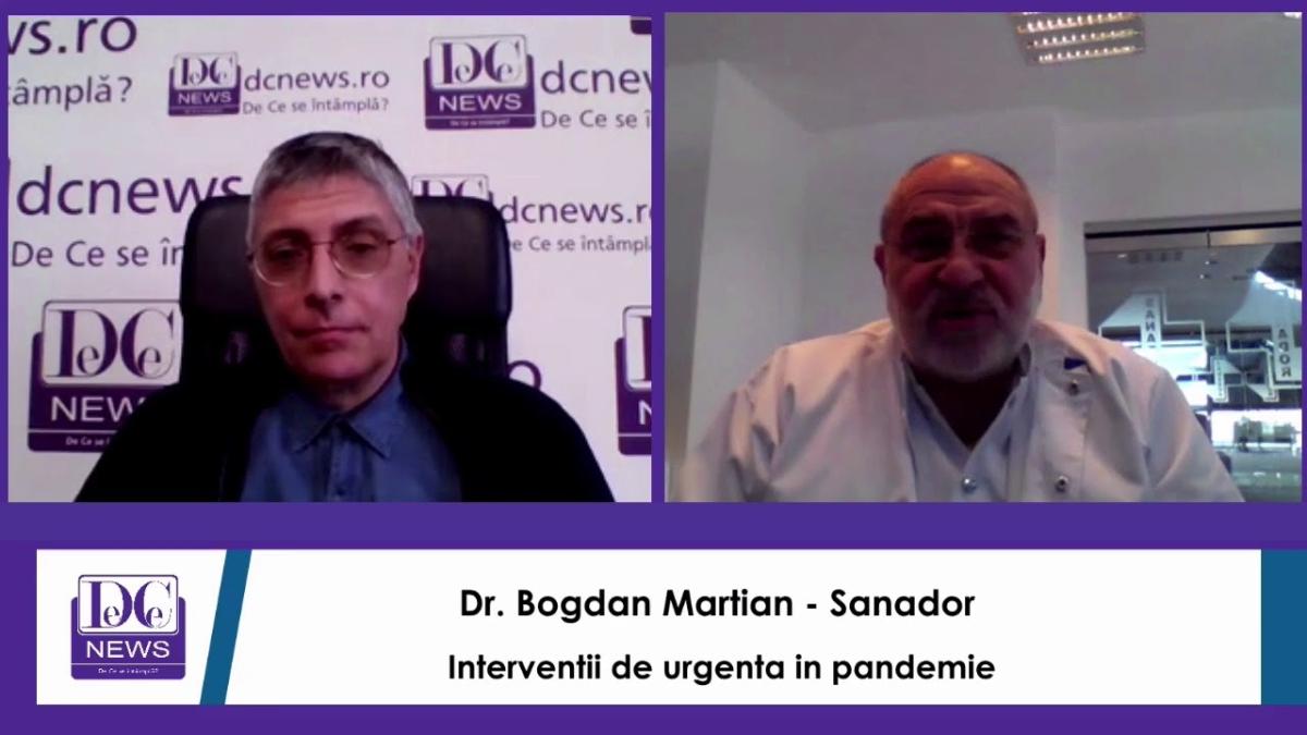 Dr Bogdan Martian, la Interviurile DC News si DC Medical. COVID-19, declaratiile momentului