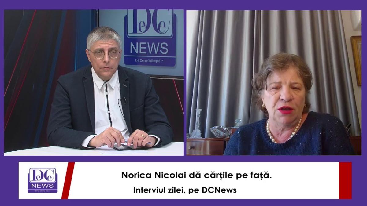Norica Nicolai dă cărțile pe față. Interviul zilei, pe DCNews