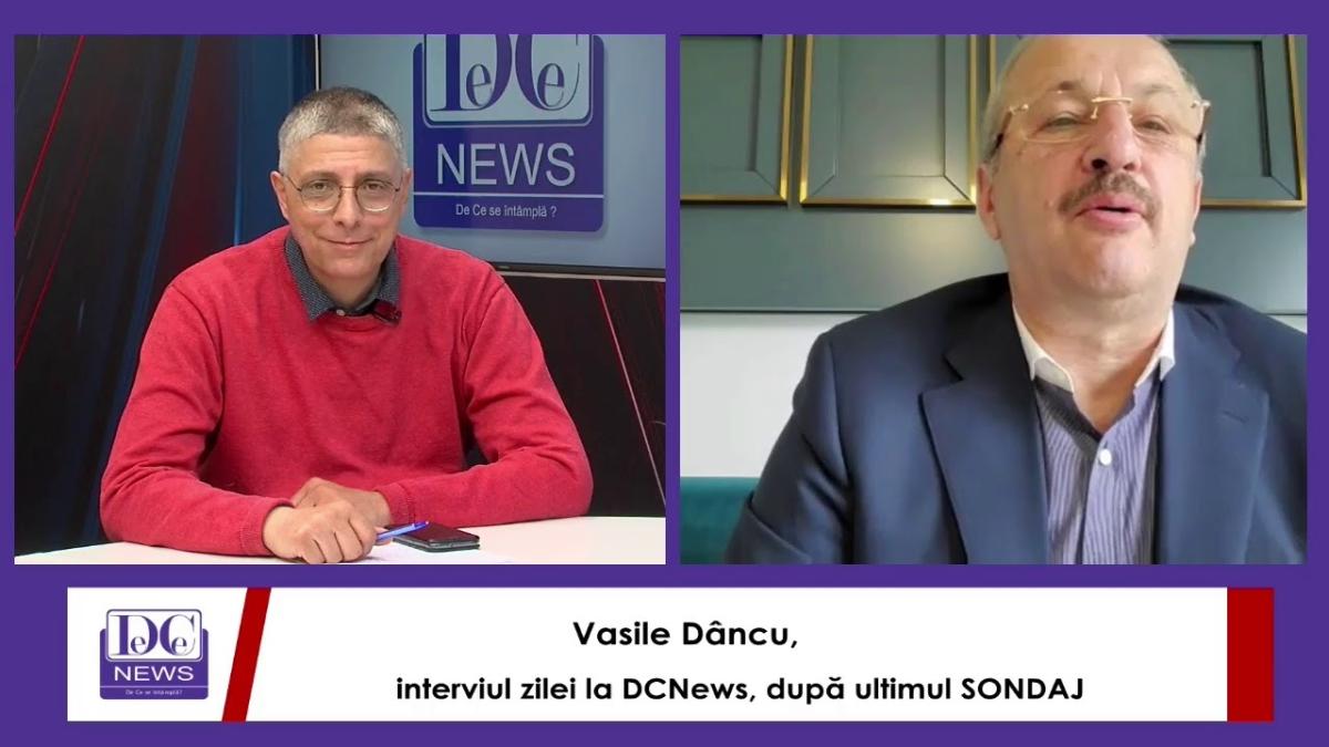Vasile Dâncu, interviul zilei, la DCNEWS TV, dupa ultimul SONDAJ