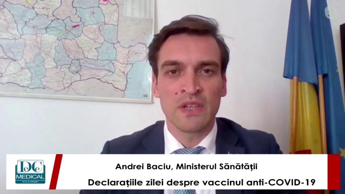 Andrei Baciu, informațiile momentului despre VACCINUL împotriva COVID-19