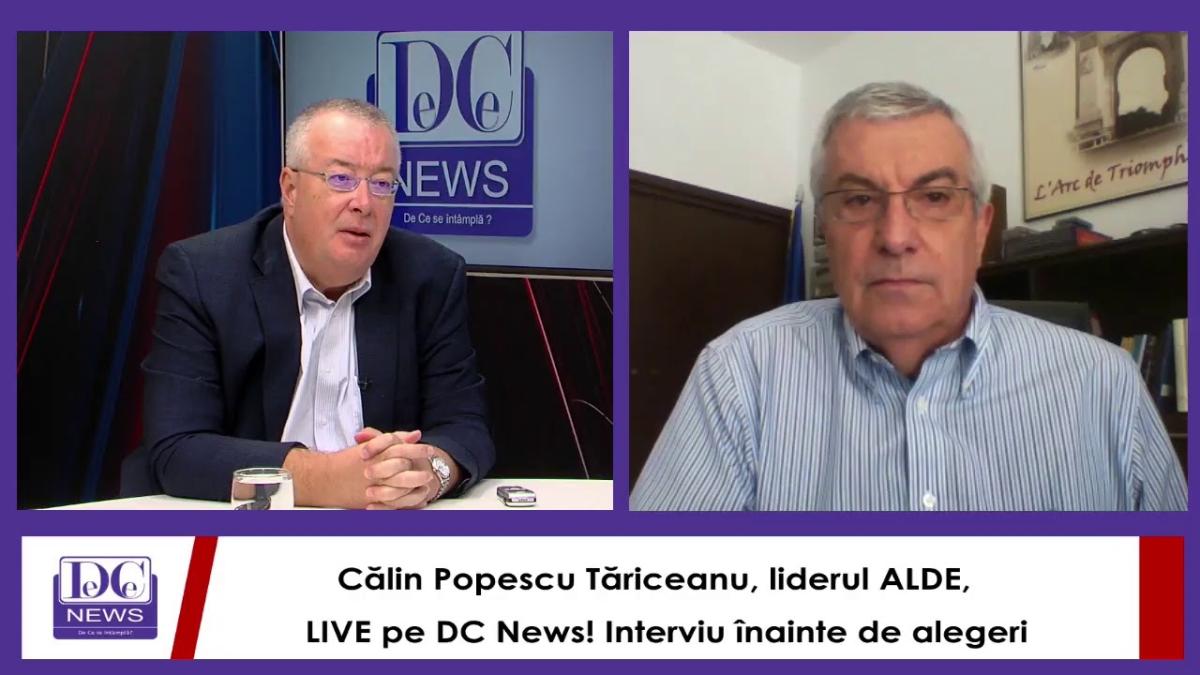 Călin Popescu Tăriceanu, liderul ALDE, LIVE pe DC News! Interviu înainte de alegeri