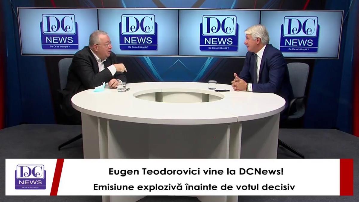 Eugen Teodorovici vine la DCNews! Emisiune explozivă înainte de votul decisiv