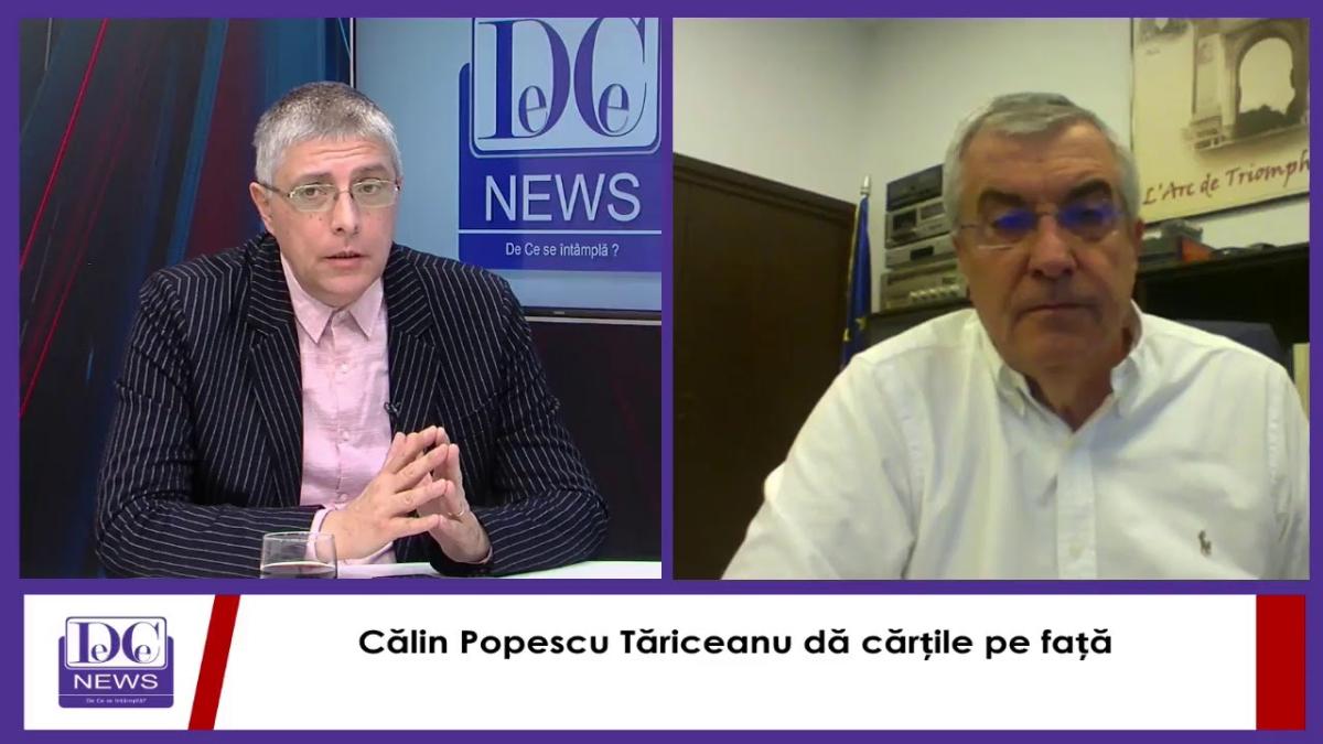 Călin Popescu Tăriceanu dă cărțile pe față, la DCNewsTv