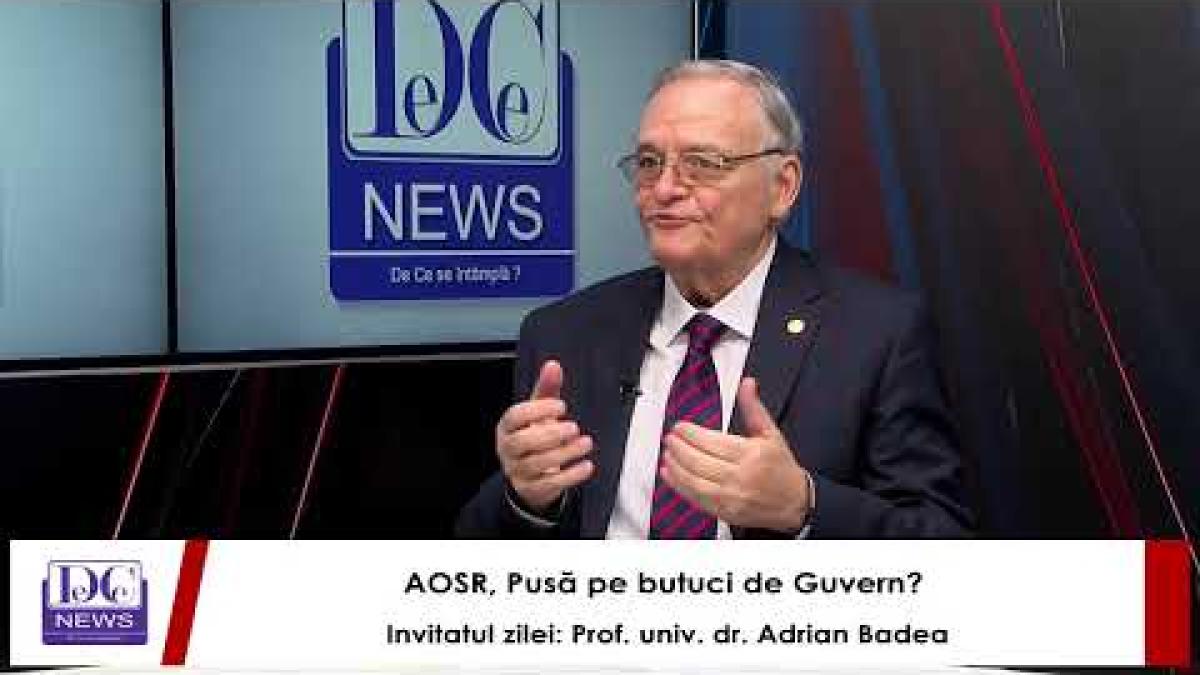 "Ce se întâmplă?", la DCNews cu Răzvan Dumitrescu. Invitatul zilei: Prof. univ. dr. Adrian Badea