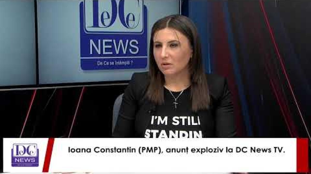 Ioana Constantin (PMP), anunţ exploziv la DC News TV. Interviul zilei