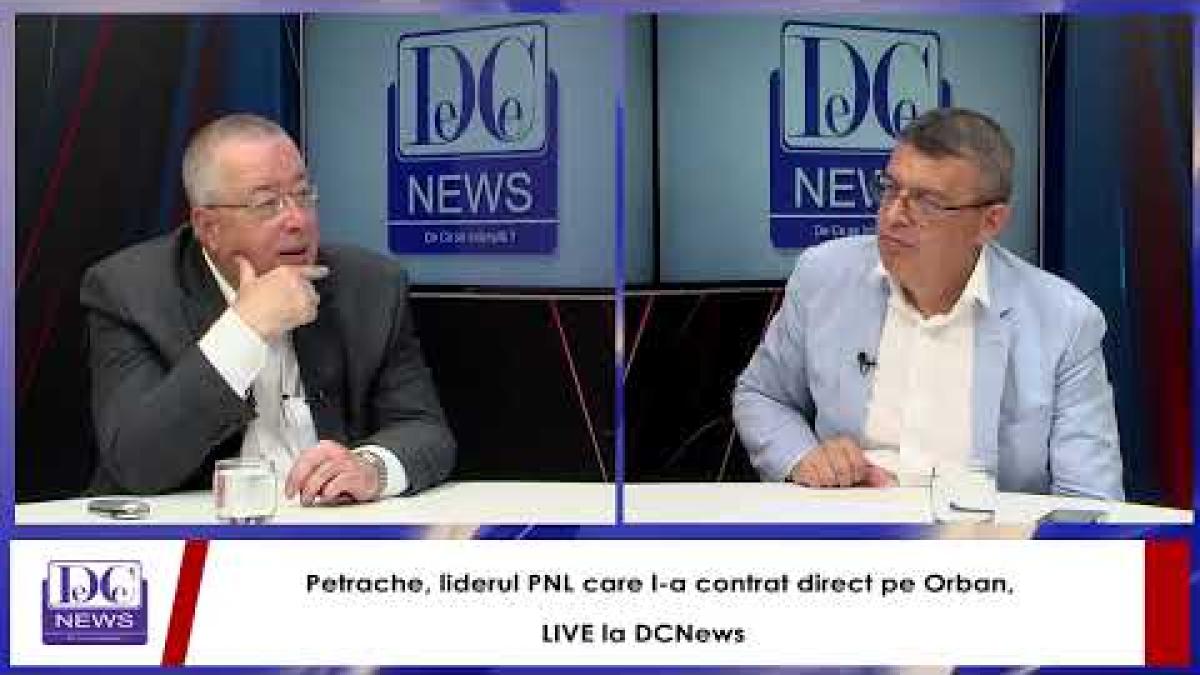 Petrache, liderul PNL care l-a contrat direct pe Orban, LIVE la DCNews