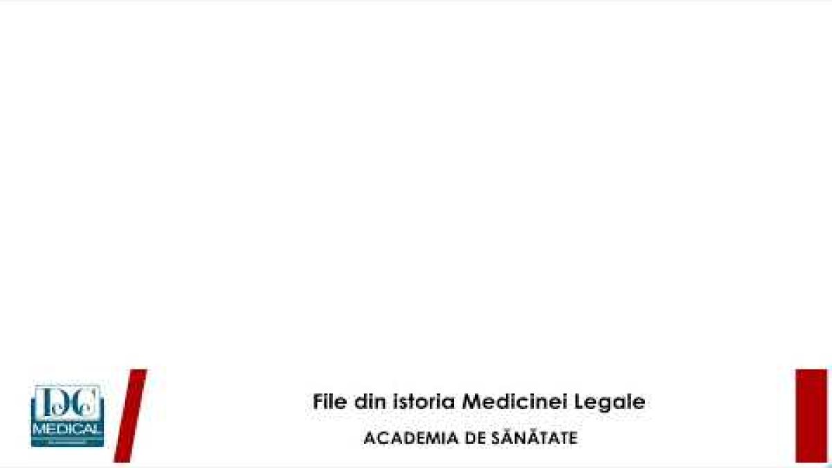 Academia de Sănătate: Istoria Medicinei Legale, cu prof dr Octavian Buda și prof dr Vladimir Beliș