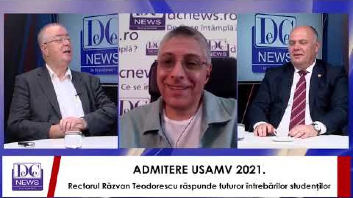 ADMITERE USAMV 2021. Rectorul Răzvan Teodorescu răspunde tuturor întrebărilor studenților / video