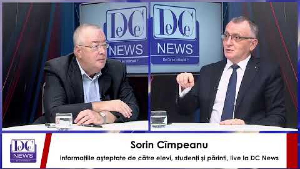 Sorin Cîmpeanu, informaţiile aşteptate de către elevi, studenţi şi părinţi, live la DC News