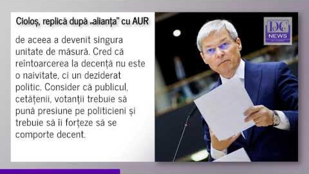 Dacian Cioloș, răspuns pentru cei care acuză „alianța” cu AUR