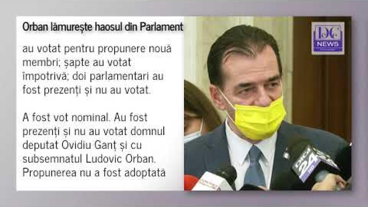 Orban lămurește ce s-a întâmplat în ședința de azi. Propunerea de amânare a moțiunii a căzut