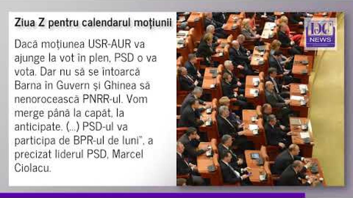 „Ziua Z” pentru calendarul moțiunii de cenzură împotriva lui Florin Cîțu