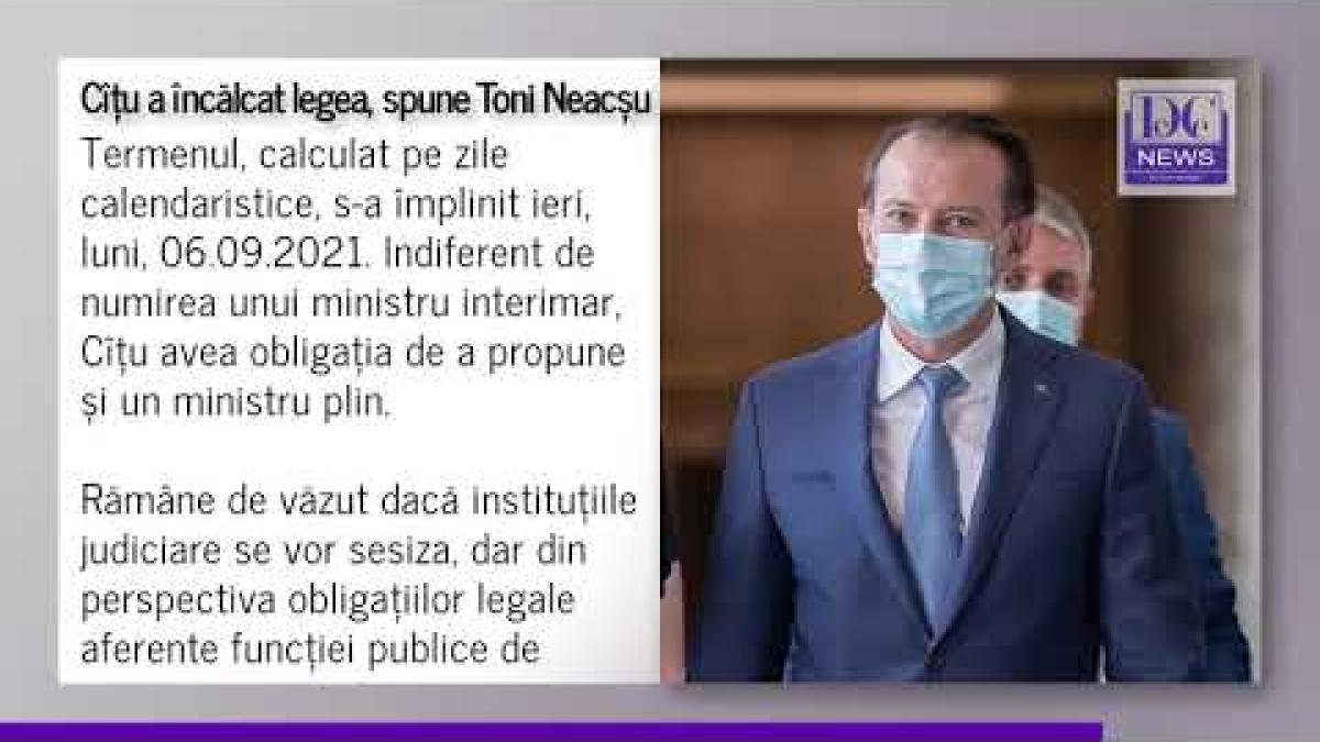 Avocatul Toni Neacșu: Cîțu a încălcat legea. Care este dovada