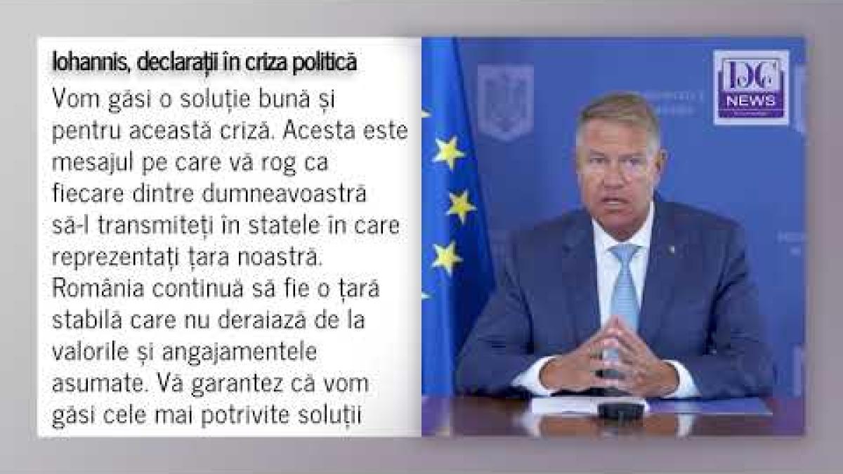 Klaus Iohannis, prima declarație după demisia miniștrilor USR