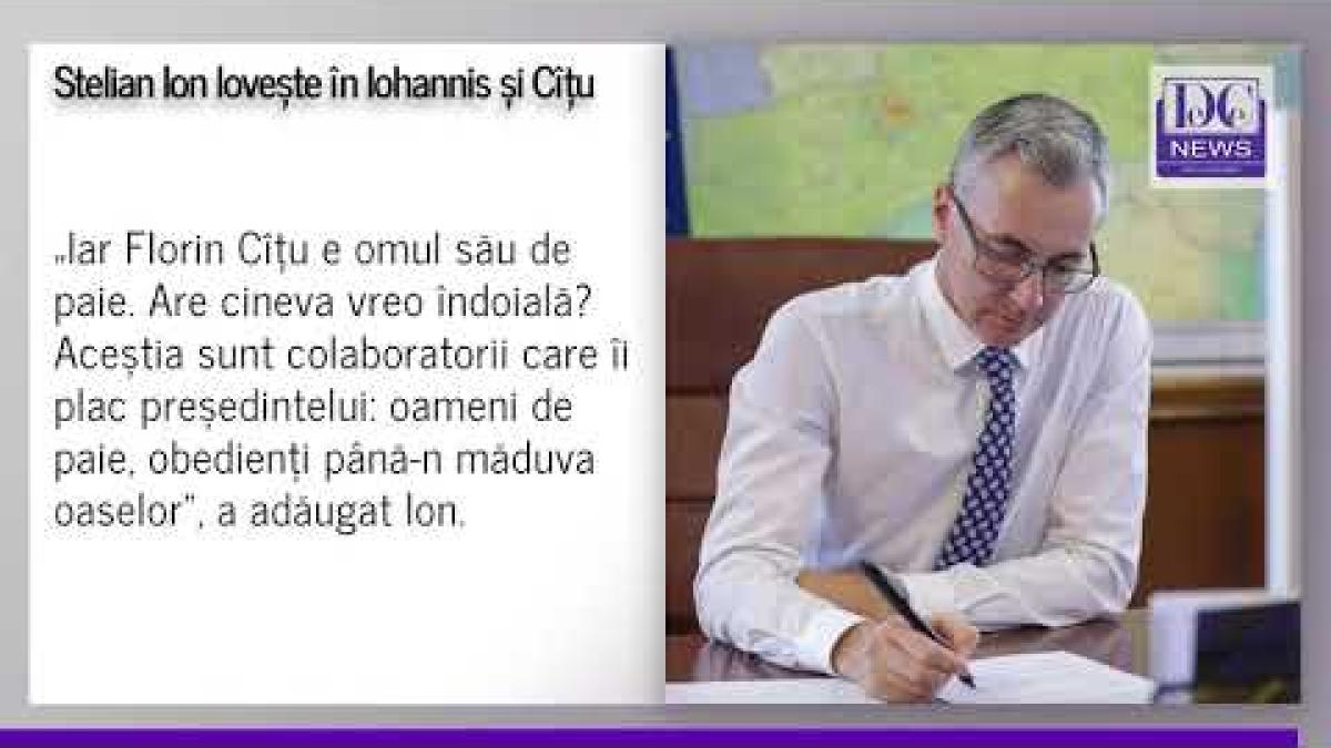 stelian ion loveste in iohannis mi a transmis ca ar fi o idee buna sa renunt la desfiintarea siij