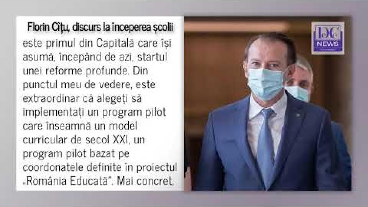Mesajul premierului Florin Cîțu, la început de an școlar. De ce a ales Colegiul „Gheorghe Lazăr”