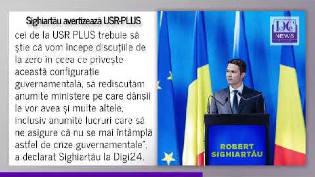 Sighiartău avertizează USR-PLUS că negocierile pornesc de la ZERO