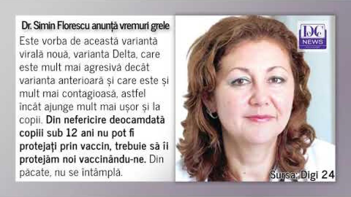 Dr. Simin Florescu: Este o luptă continuă pentru a găsi locuri pentru pacienții Covid
