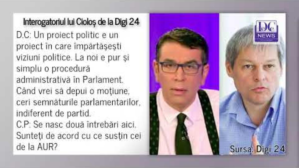 Dacian Cioloș, la „interogatoriu” la TV. „Încercaţi cu orice preţ să ne legaţi de AUR”