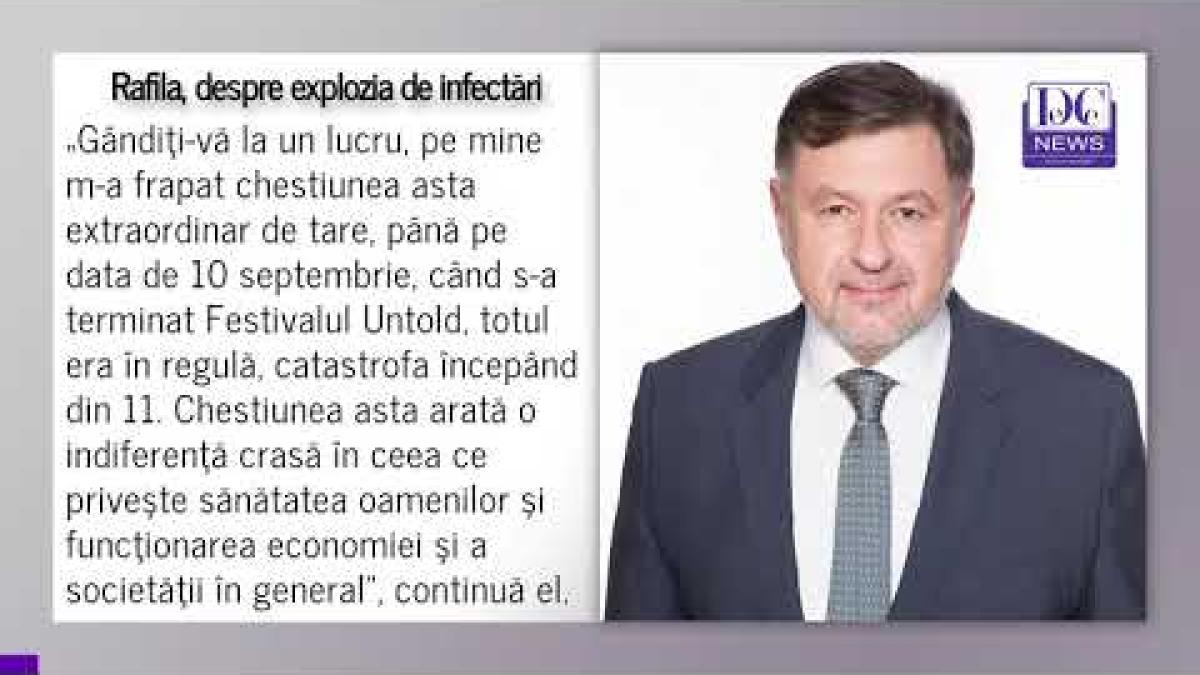 Rafila, despre criza Covid-19: Până la Untold, totul era bine, catastrofa începând din 11 septembrie