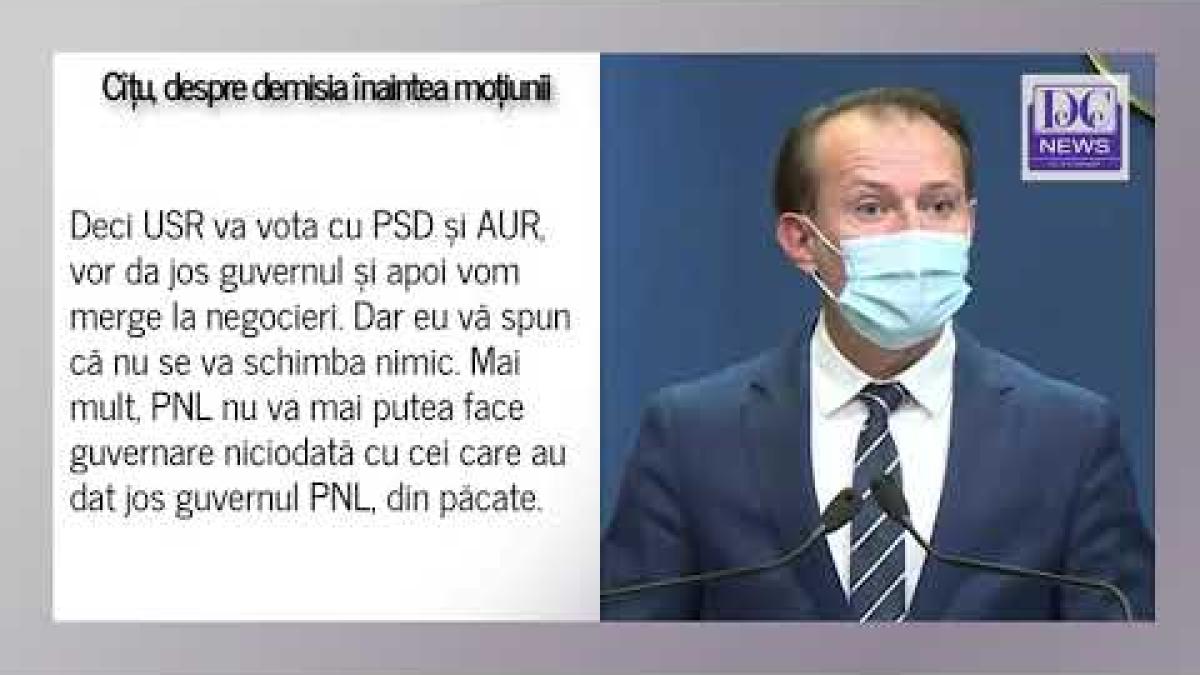 Florin Cîțu spune dacă demisionează sau nu înainte de moțiunea de cenzură