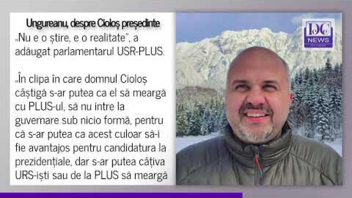 Ungureanu anunță că USR-PLUS se poate rupe dacă Dacian Cioloș devine președintele partidului