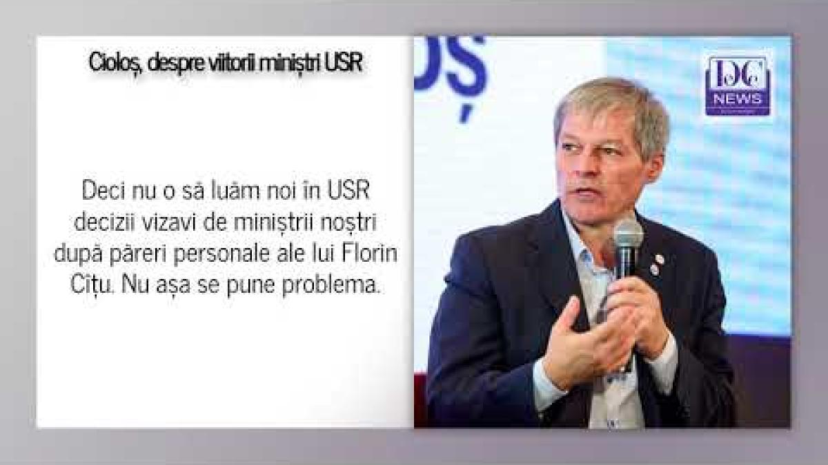 Cioloș spune că foștii miniștri USR pot reveni la guvernare chiar dacă au fost demiși de Cîțu