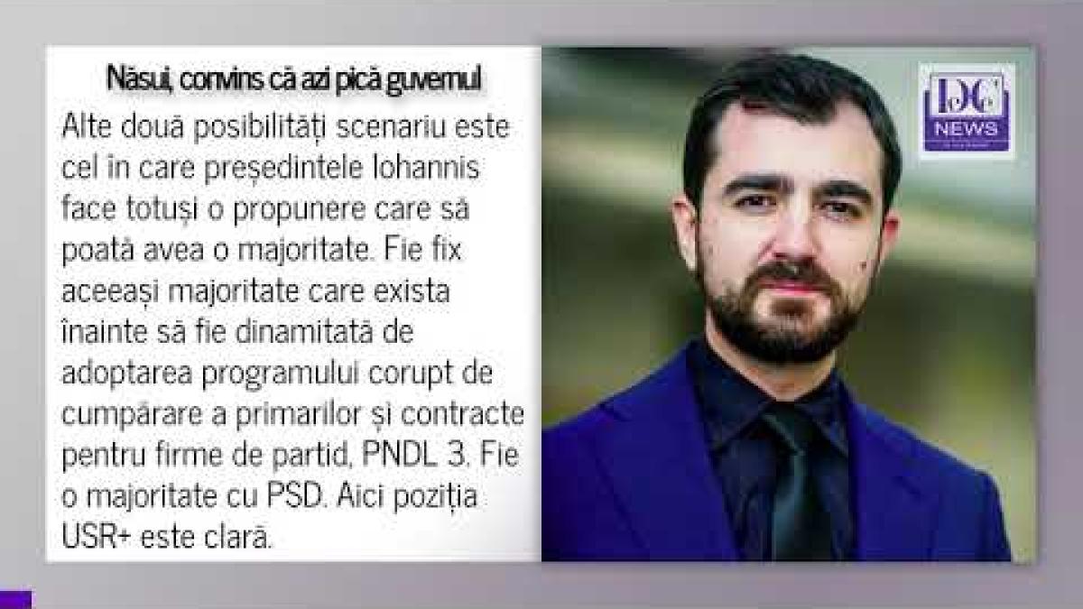 Claudiu Năsui, după picarea guvernului: „Depinde de Iohannis ce va alege să facă”
