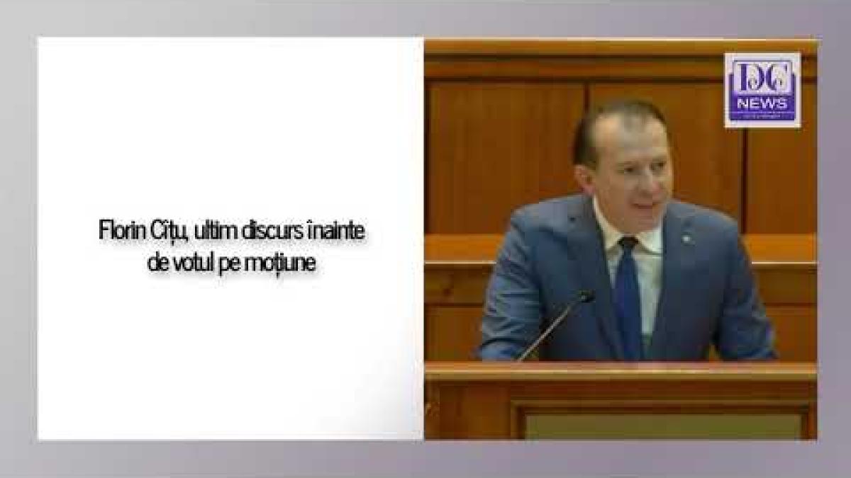 Florin Cîțu, discurs final înainte de votul pe moțiunea de cenzură