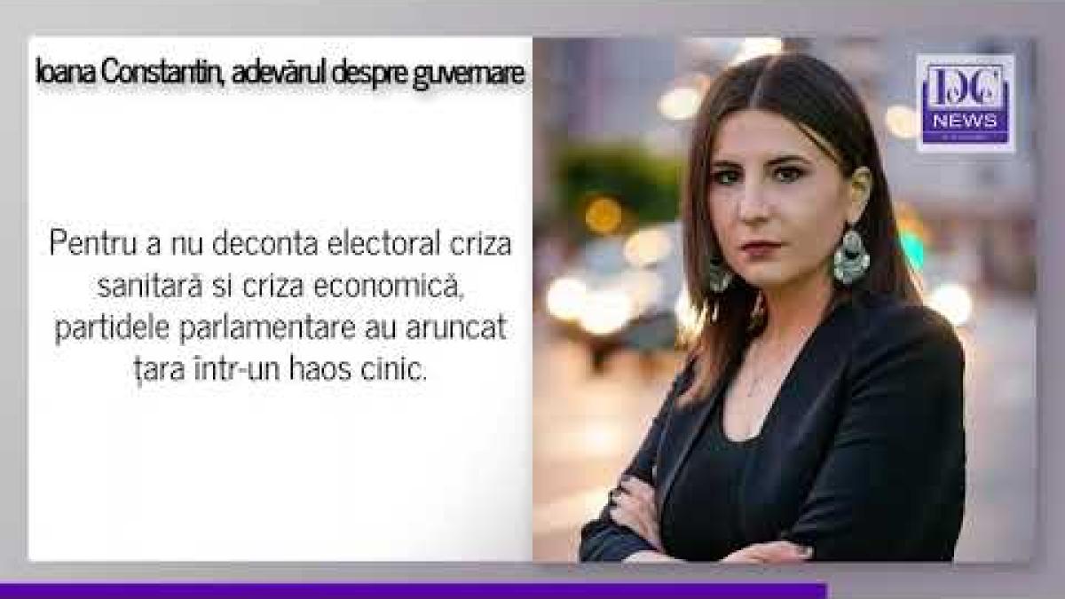 Ioana Constantin (PMP) spune că nimeni nu vrea, de fapt, la guvernare
