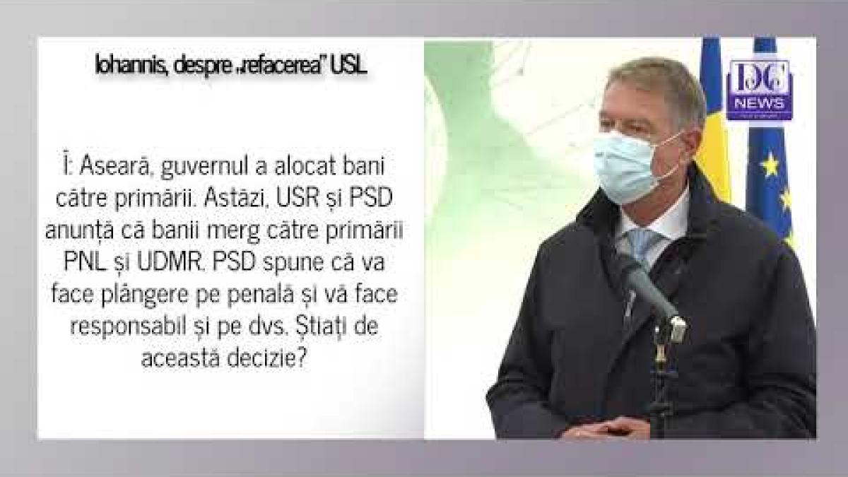 Iohannis, întrebat direct dacă „reînvie” USL. Ce spune despre susținerea PSD pentru un guvern PNL