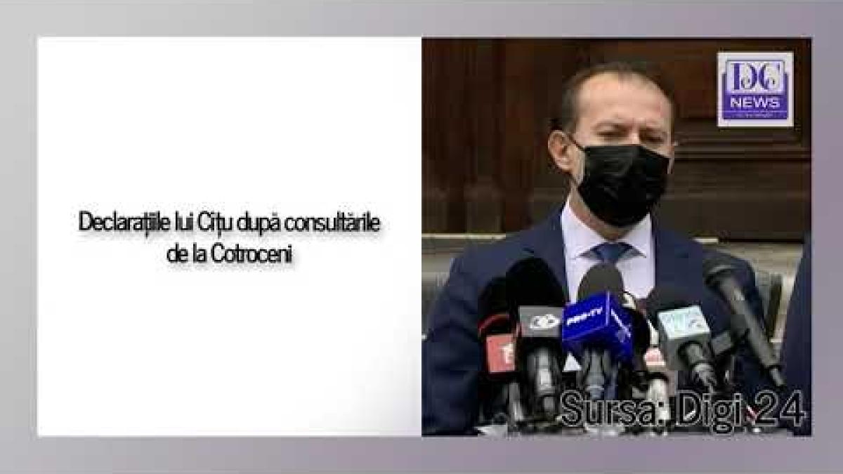 Florin Cîțu, declarații după consultările de la Palatul Cotroceni