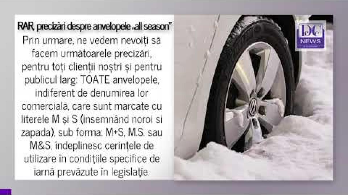 RAR, precizări despre anvelopele All-Season. Instituția face trimitere către legislație