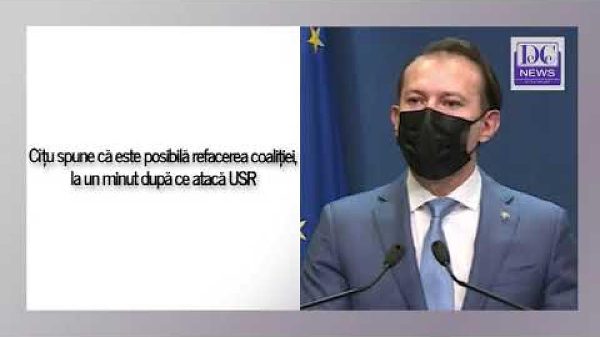 Florin Cîțu spune că coaliția se poate reface, la un minut după ce atacă USR