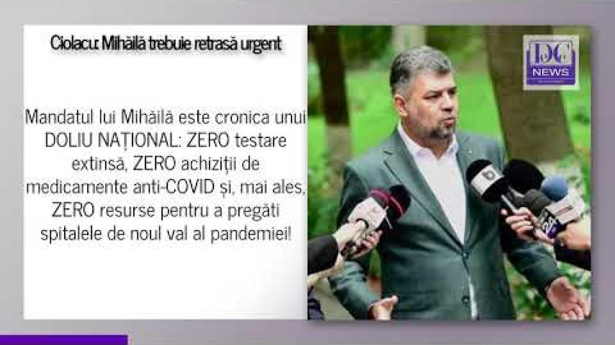 Ciolacu: Mihăilă trebuie retrasă! A venit la audieri în ziua cu peste 570 de morți Covid