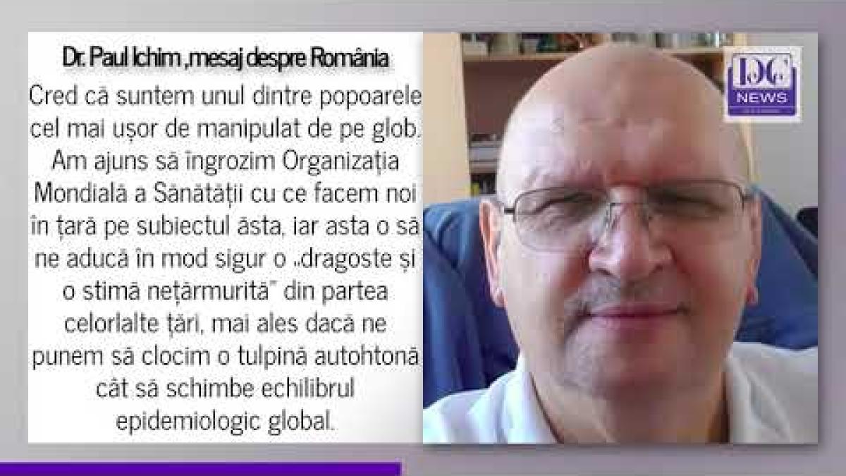 Dr. Paul Ichim: Îngrozim OMS cu ce facem în țară, clocim o tulpină autohtonă