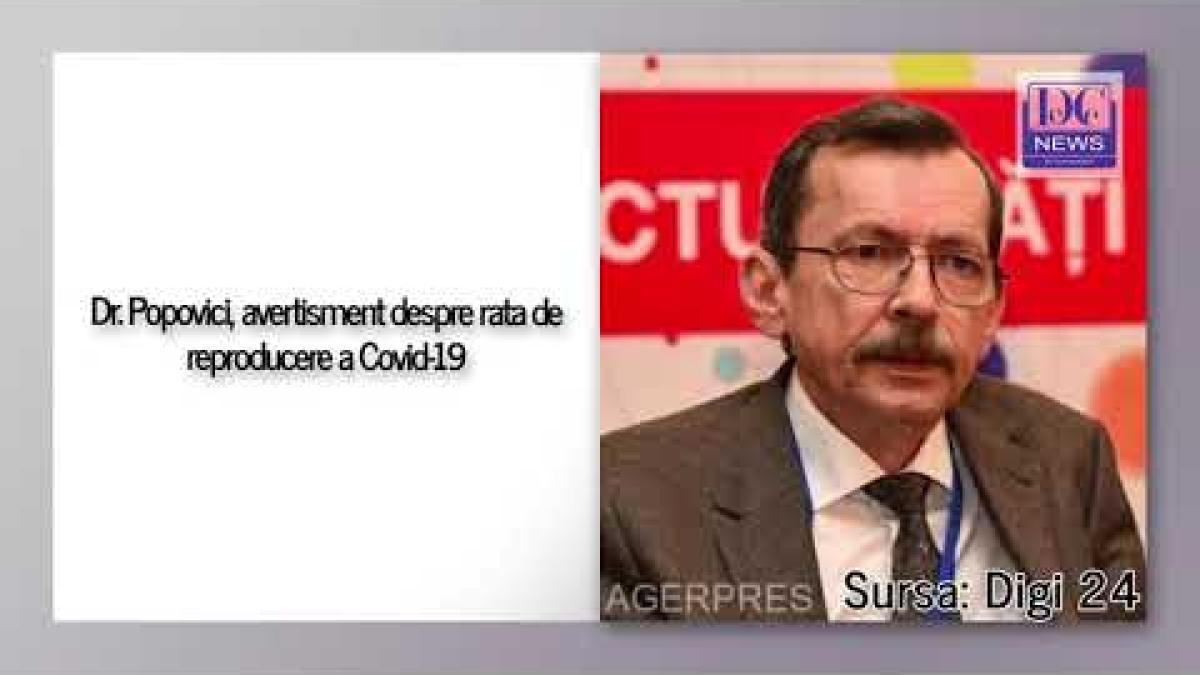Dr. Popovici: Această rată nu trebuie menținută nici măcar două săptămâni, noi o avem de trei luni
