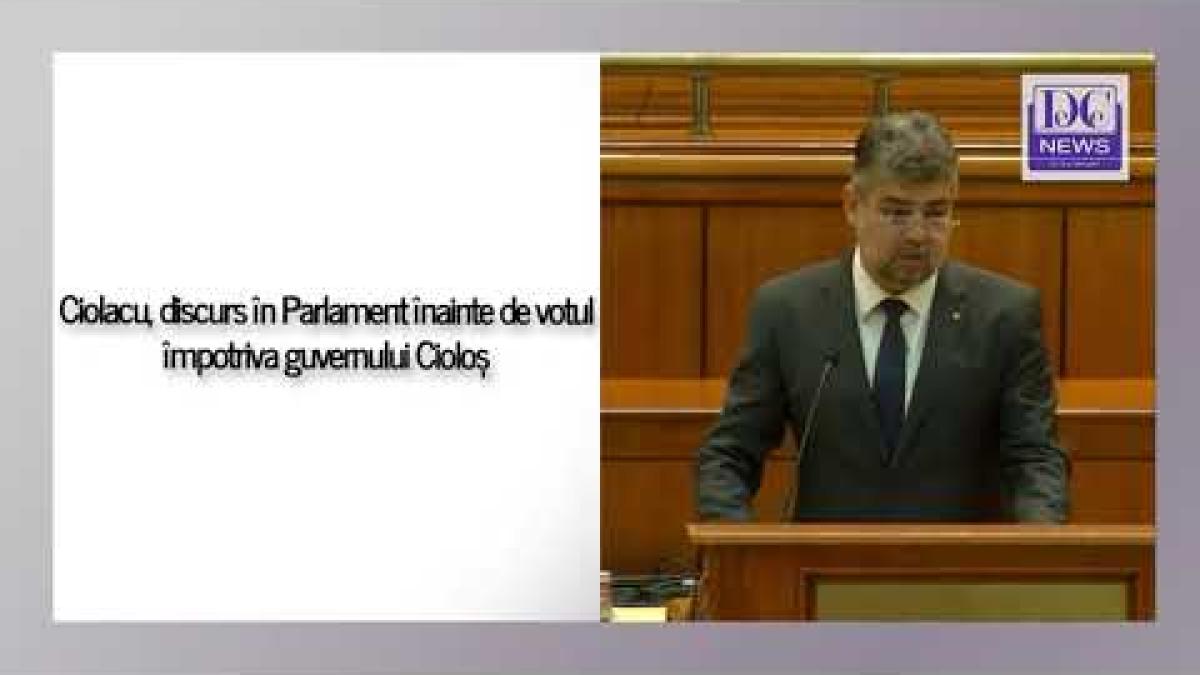 Ciolacu, mesaj în Parlament înainte să respingă guvernul Cioloș
