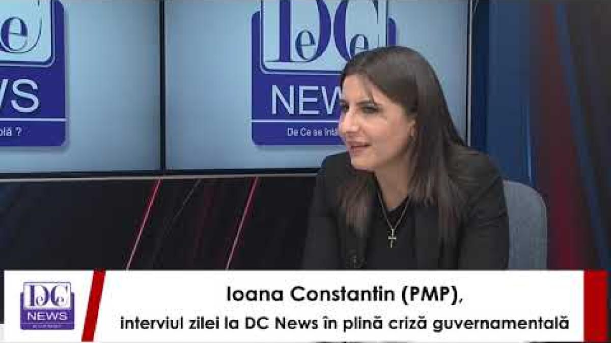 Ioana Constantin (PMP), interviul zilei la DC News în plină criză guvernamentală