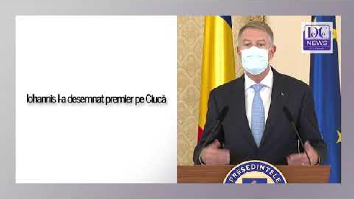 Iohannis l-a desemnat premier pe Ciucă