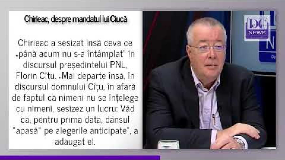 Alegeri anticipate. Chirieac: Sesizez ceva în discursul lui Florin Cîțu. Până acum nu s-a întâmplat