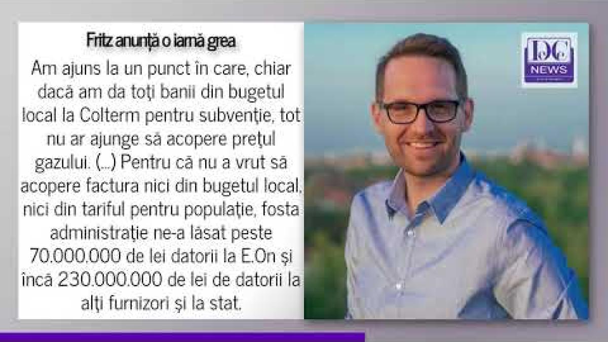 Dominic Fritz anunță o iarnă grea atât pentru Timișoara, cât și pentru România