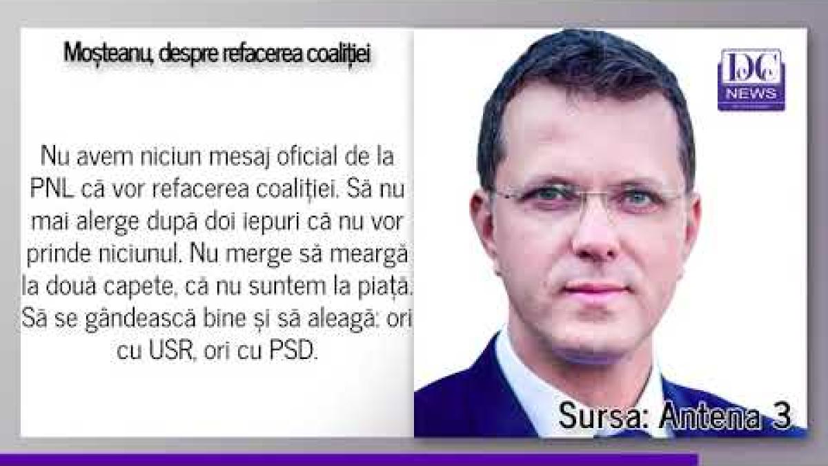 Ionuț Moșteanu: PNL să aleagă - USR ori PSD