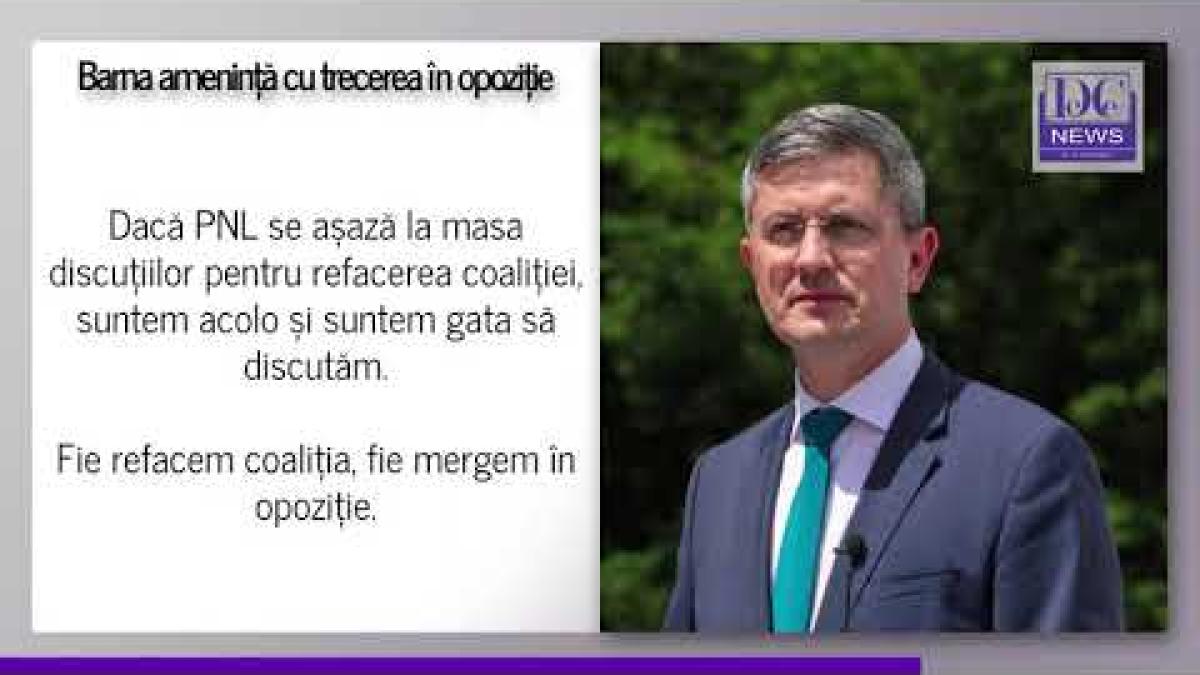 Barna amenință cu trecerea în opoziție. USR nu negociază un guvern minoritar PNL