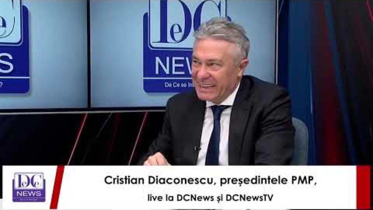 Cristian Diaconescu, președintele PMP, live la DCNews și DCNewsTV