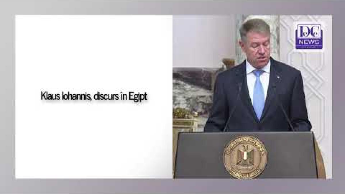 Klaus Iohannis, discurs în Egipt