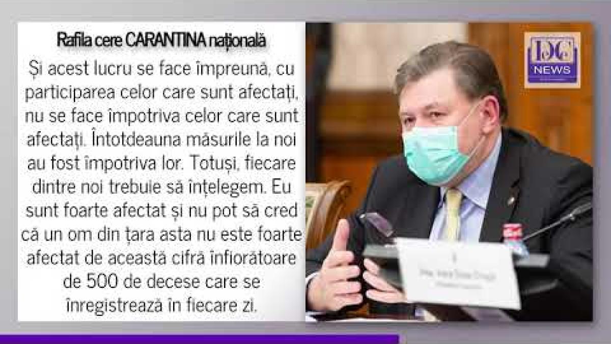 Alexandru Rafila, apel la o carantină națională
